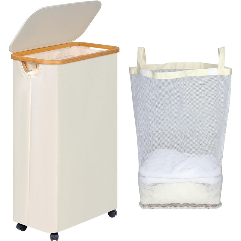High-quality laundry basket with removable and washable inner bag Acalora