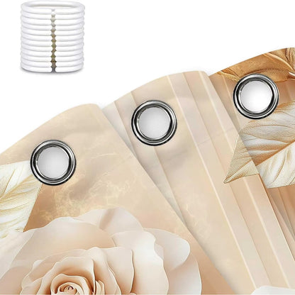 Floral Embossed Shower Curtain