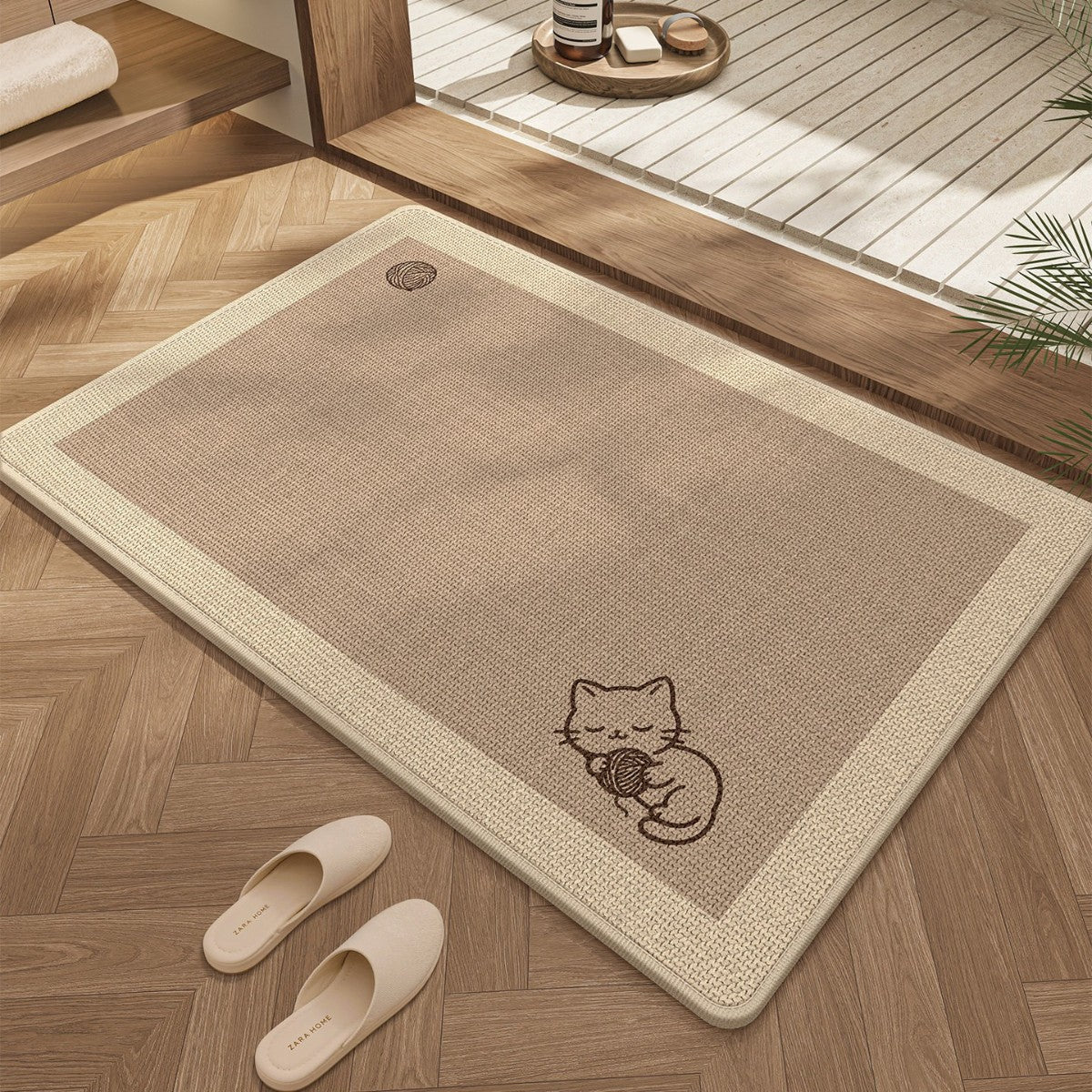 Cute Cat Design Bath Mat