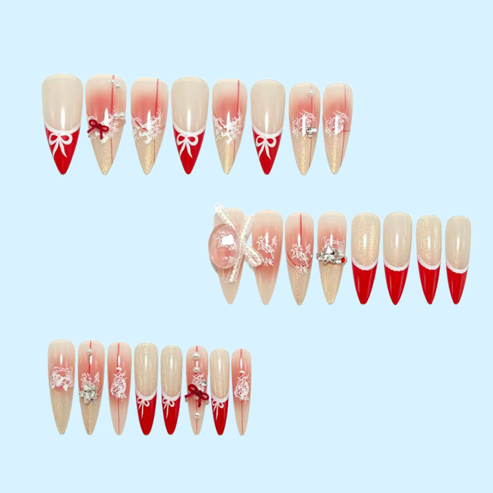 Artificial nail set with versatile and elegant design elements Acalora