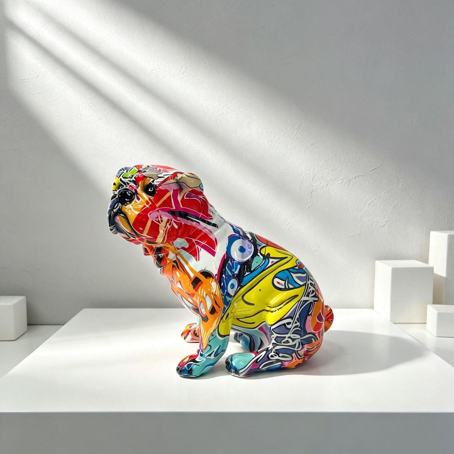 Colorful decorative figure of a dog in modern design Acalora