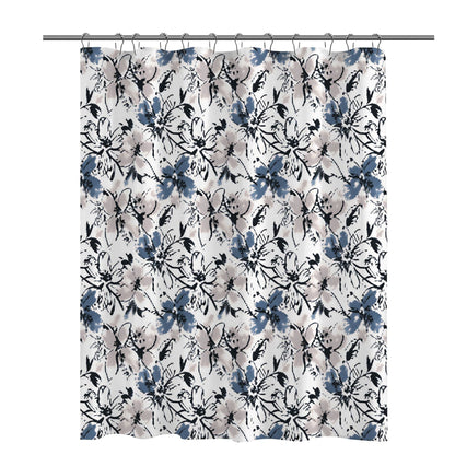 Artistic Floral Print Shower Curtain