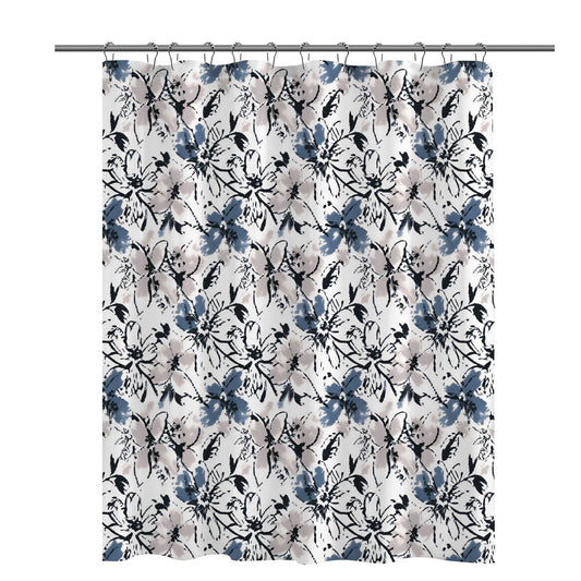Artistic Floral Print Shower Curtain