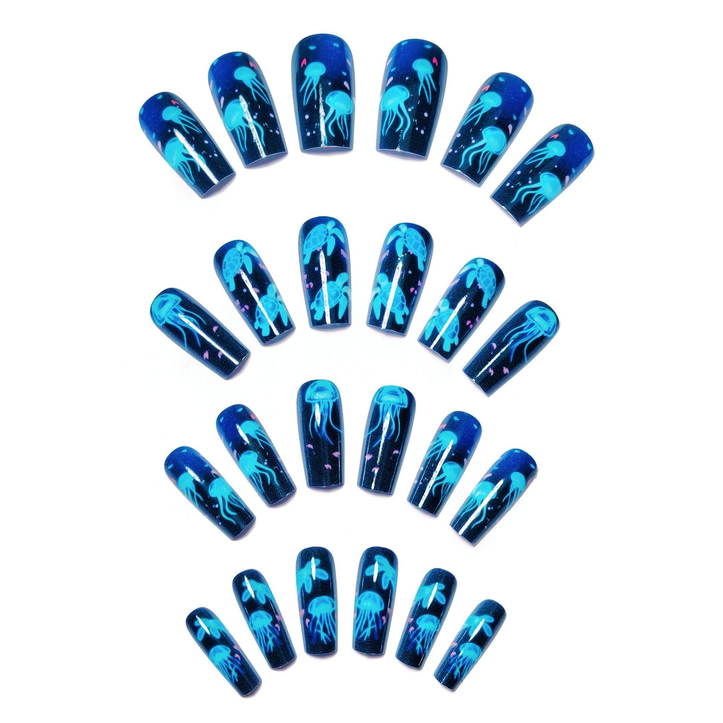 Artistic Glow-in-the-Dark Nail Art Acalora
