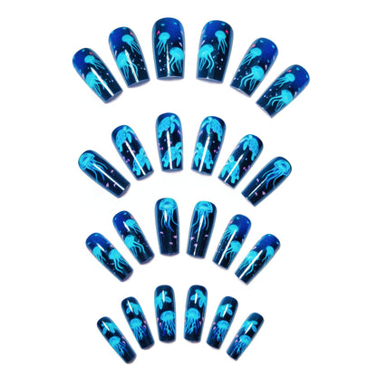 Artistic Glow-in-the-Dark Nail Art Acalora