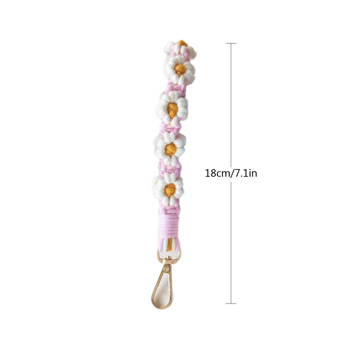 Macrame Keychain Holder with Floral Design Acalora