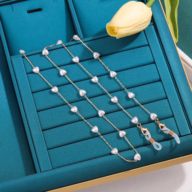 Elegant Pearl Chain Eyewear Chain Acalora