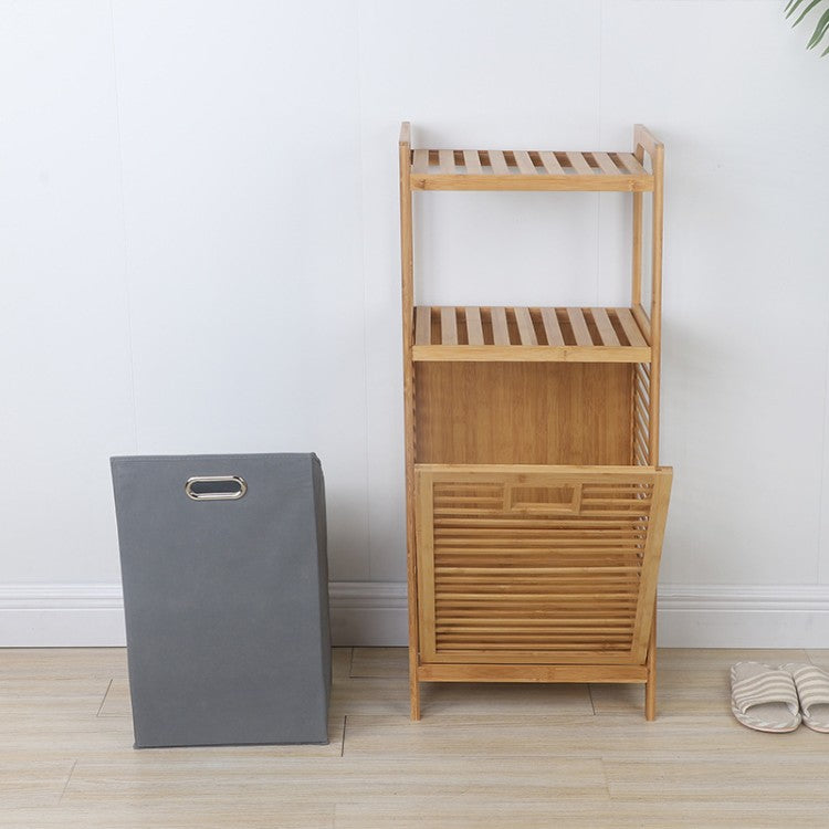 Laundry basket with bamboo frame and fabric insert Acalora