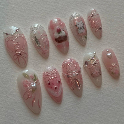 Decorative Press-On Nail Art Set Acalora