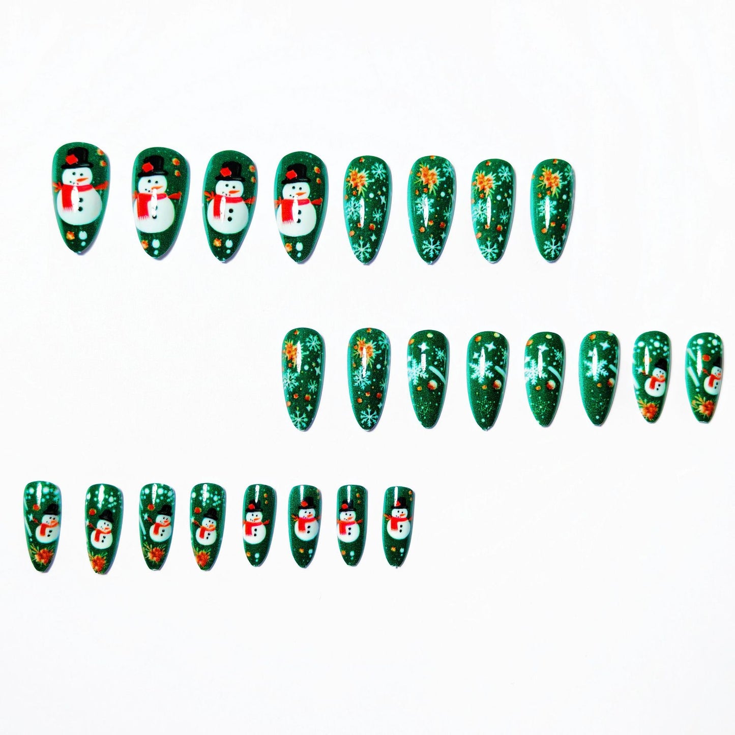 Festive Themed Snowman Nail Art Acalora