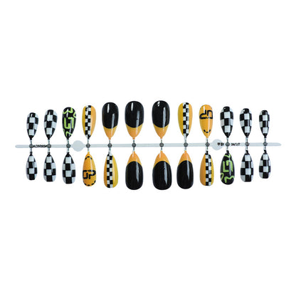 Racing Inspired Press-On Nail Set Acalora
