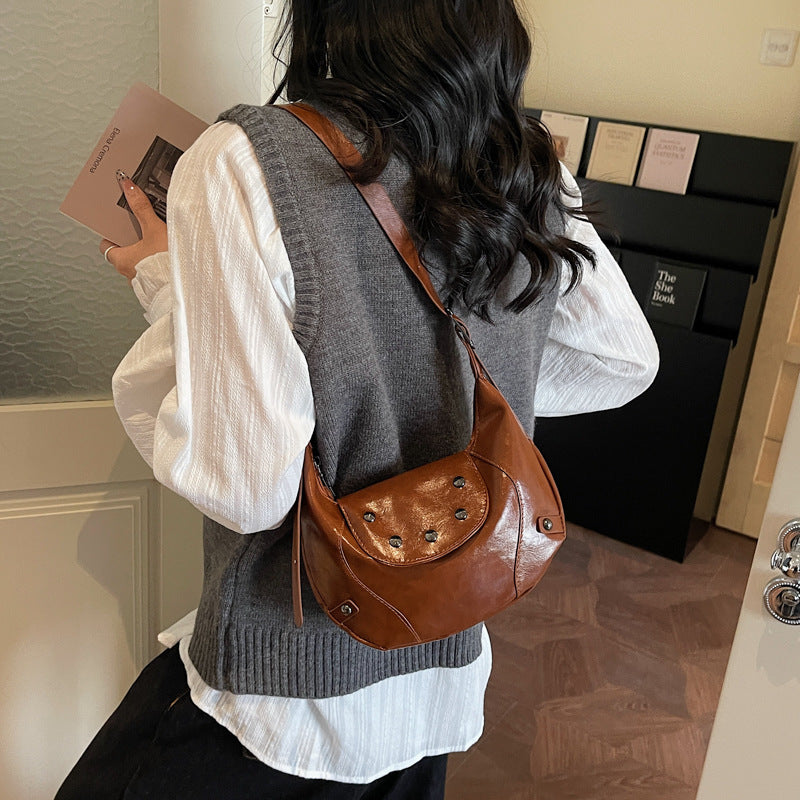 Stylish Leather Hobo Bag Acalora