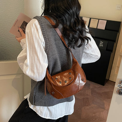 Stylish Leather Hobo Bag Acalora