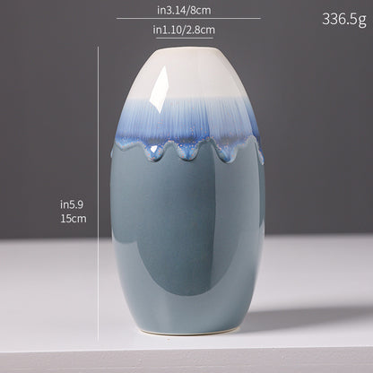 Artistic Glazed Ceramic Teardrop Vase