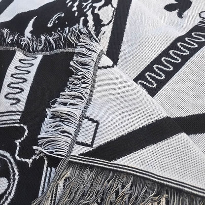 Stylish Geometric Print Throw Blanket
