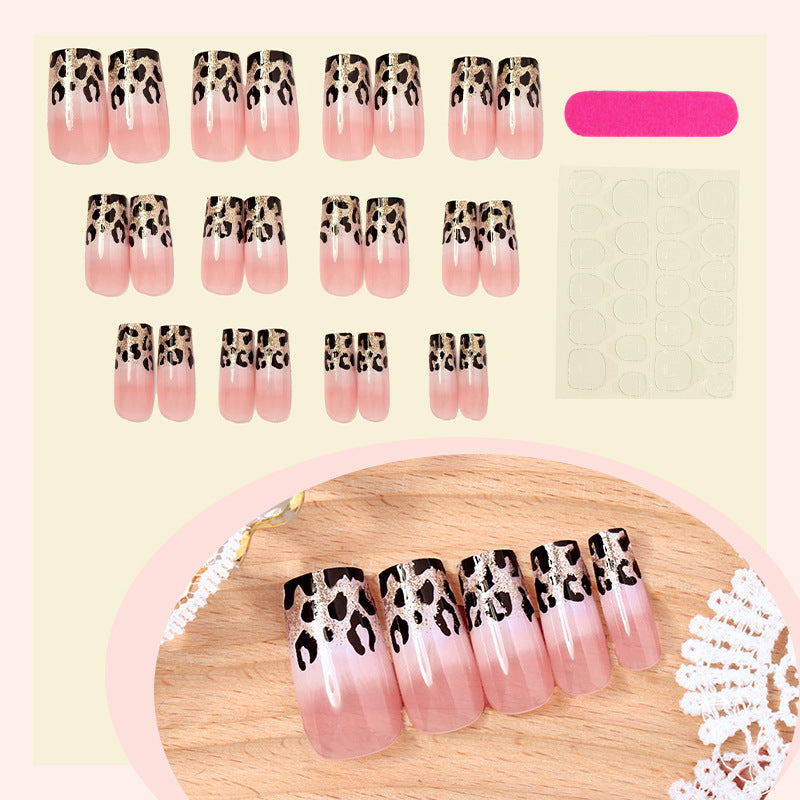 Stylish Leopard Print Press-On Nails Acalora