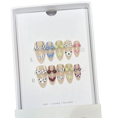 Decorative Press-On Nail Art Set with Unique Patterns Acalora 1788223862