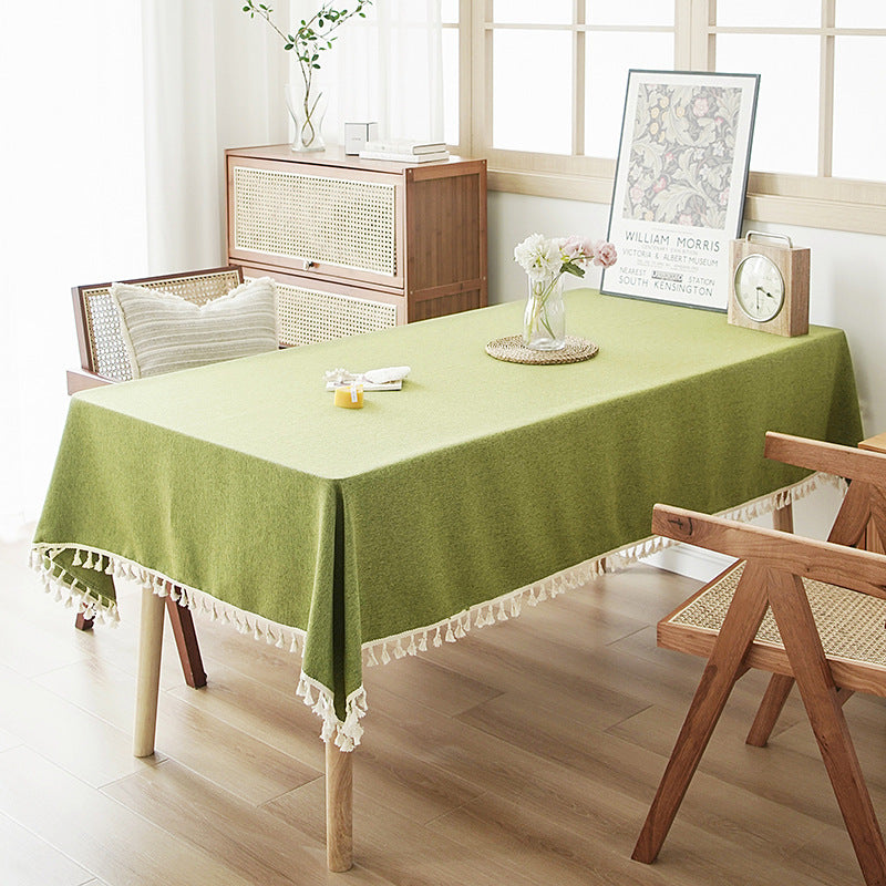 Elegant Fringed Tablecloth