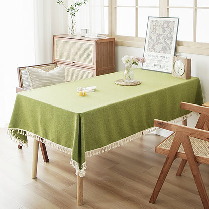 Elegant Fringed Tablecloth