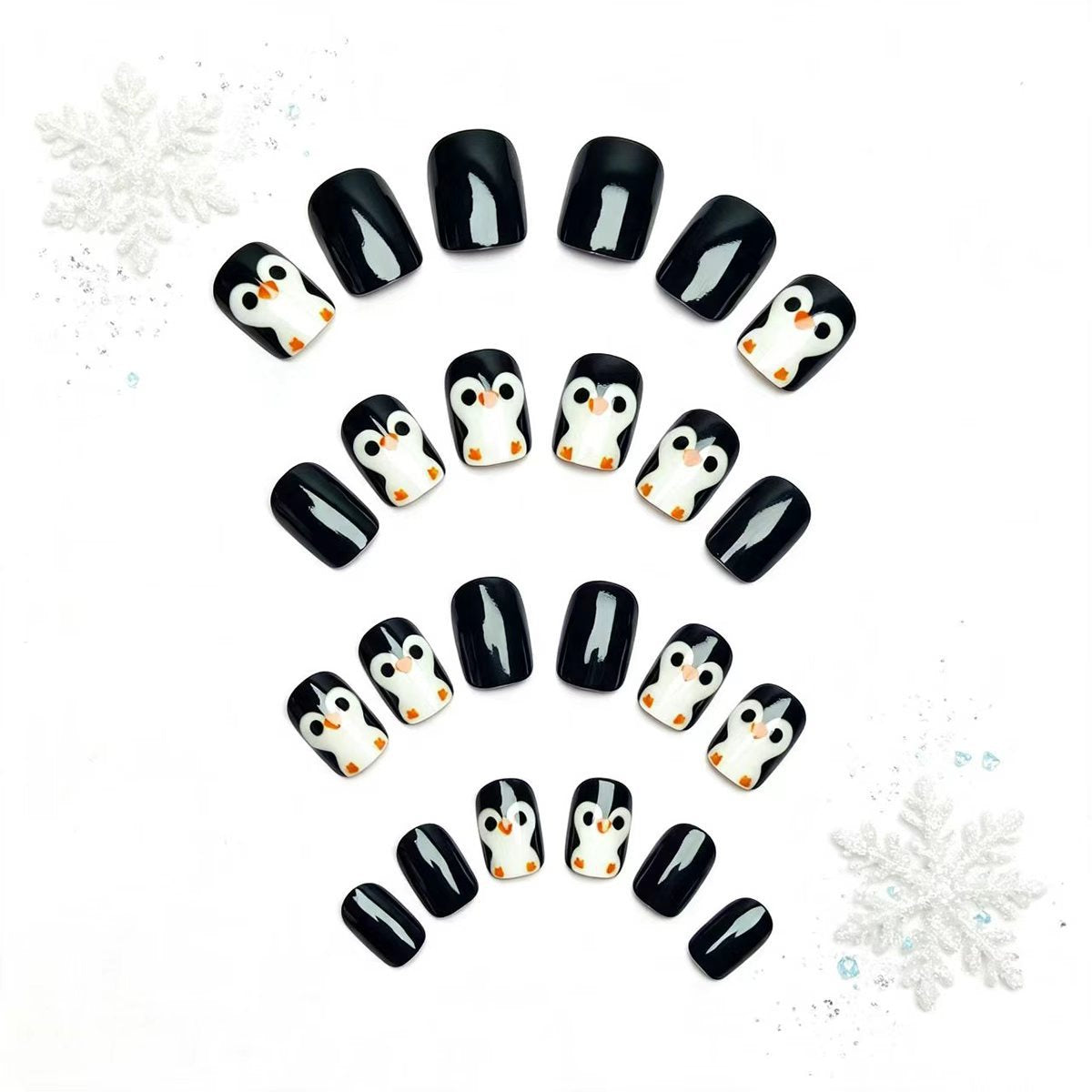 Playful Penguin-Themed Nail Art Acalora