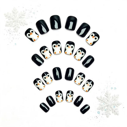 Playful Penguin-Themed Nail Art Acalora