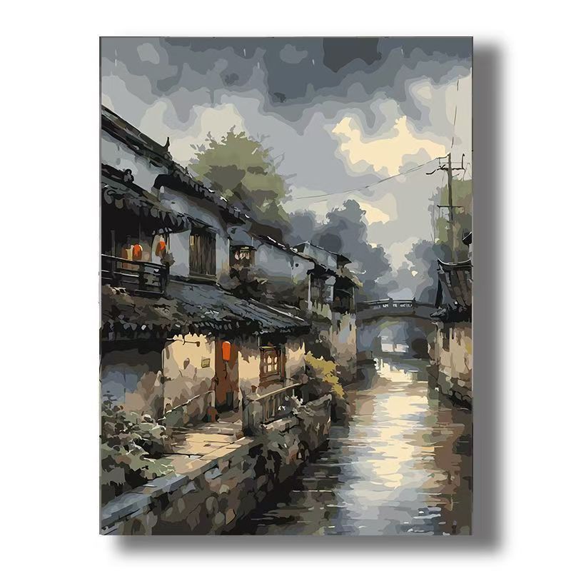 Urban Vintage Architecture Canvas Art