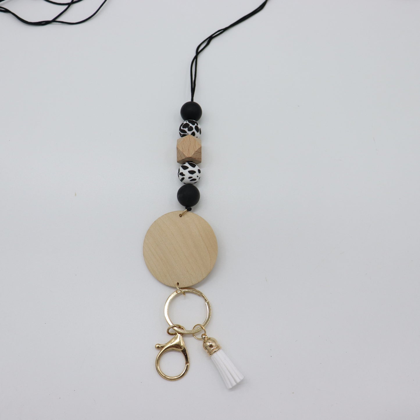 Beaded Keychain Lanyard with Decorative Tassel Acalora