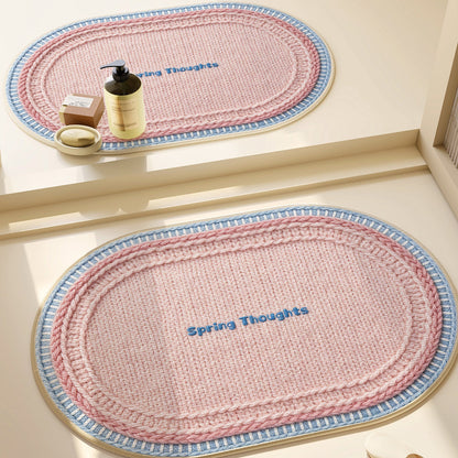 Heart-Patterned Bathroom Mat