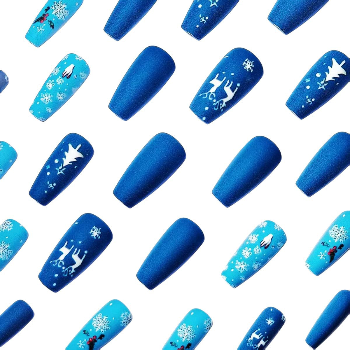 Festive Matte Nail Art Acalora
