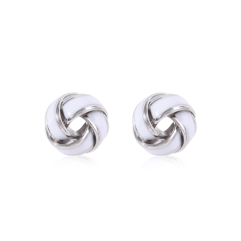 Women's lightweight star earrings with enamel flag design and fishhook Kalsten