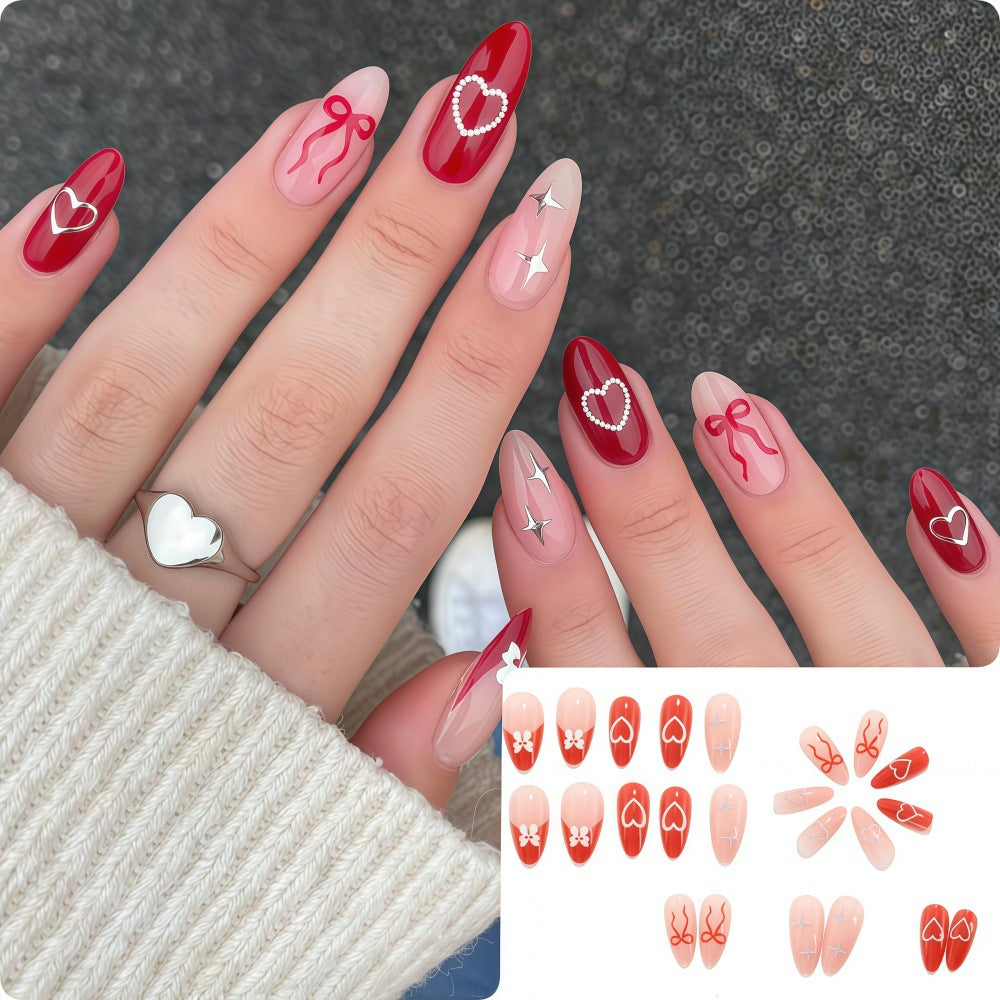 Artistic Heart Motif Art Nails Acalora