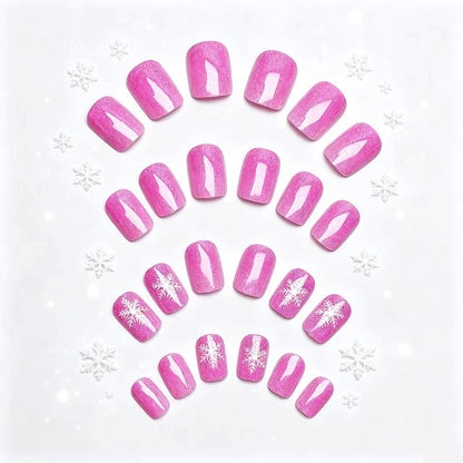 Snowflake Design Acrylic Nail Art Acalora