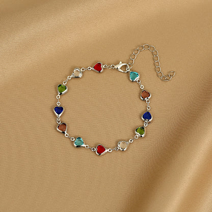 Butterfly and Daisy Charm Anklet Acalora