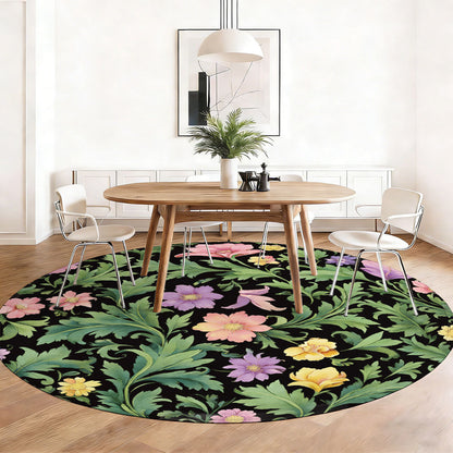 Unisex Floral Pattern Area Rug