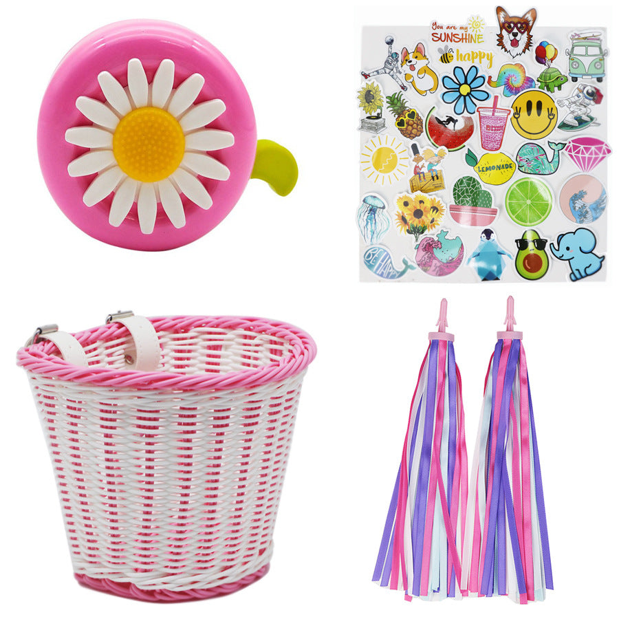 Decorative Woven Bike Basket Acalora