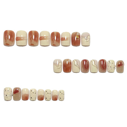 Artificial Nail Set with Elegant Marble Design Acalora