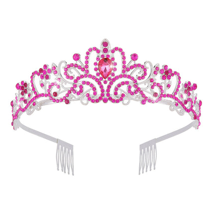 Ladies' Sparkling Crystal Tiara with filigree design wreath