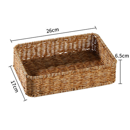 Unisex Rectangular Storage Basket Made of Hand-Woven Material Skanto