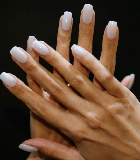 Elegant Press-On Nail Set with Stylish French Tip Design Acalora