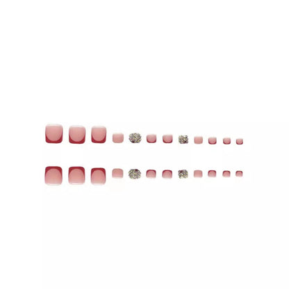 Decorative 3D Press-On Nail Art with Gemstone Accents Acalora 1788434622
