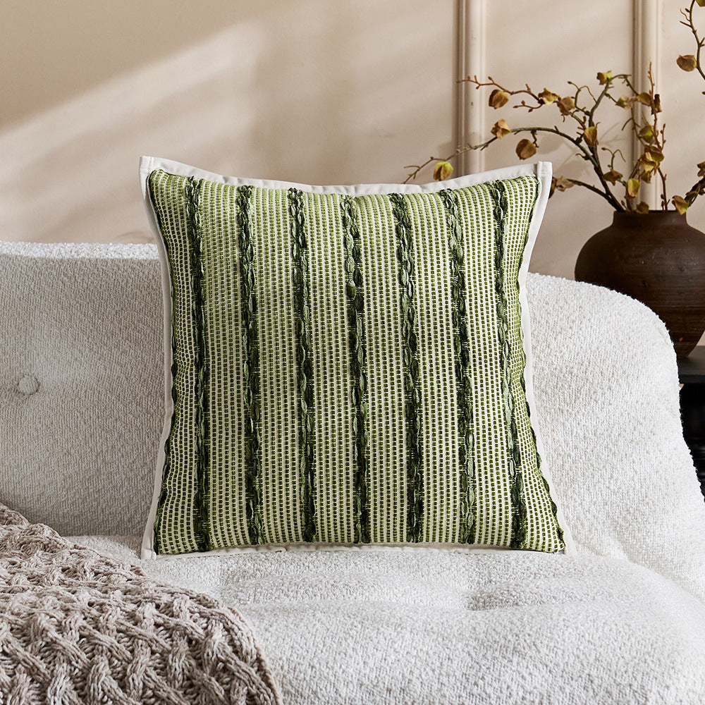 Decorative Handwoven Striped Throw Pillow