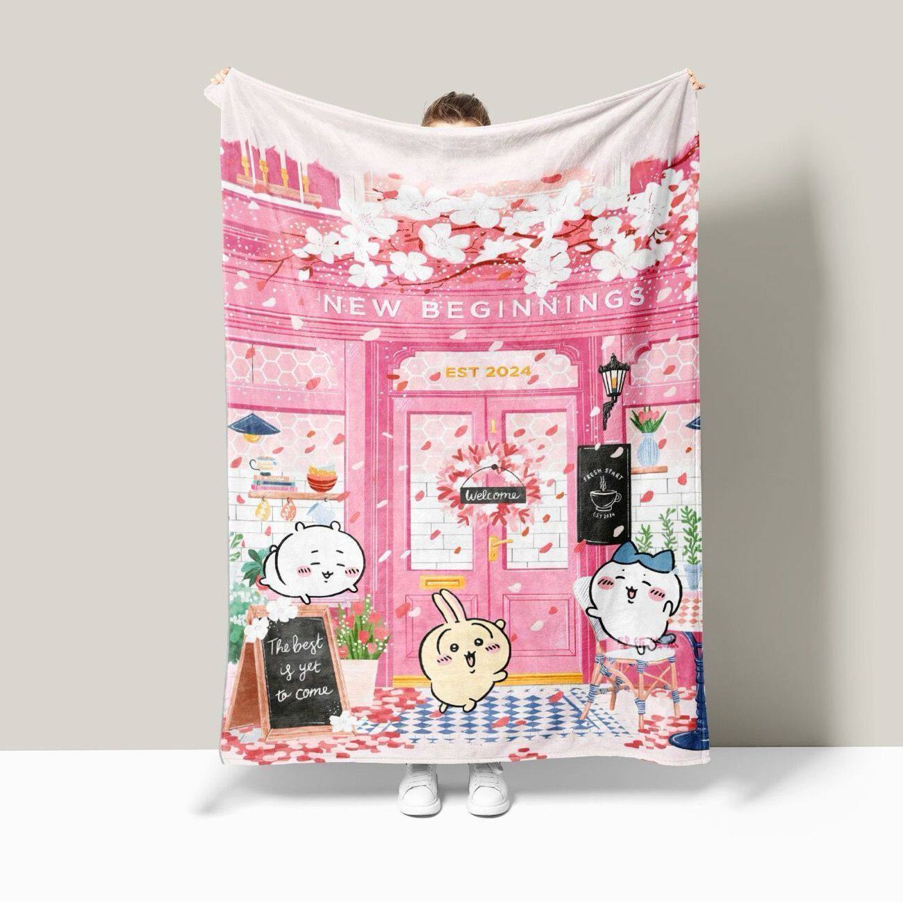 Cartoon Character-Themed Plush Blanket
