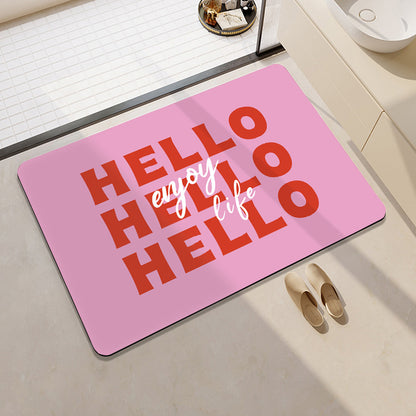 Cartoon Cat-Themed Bath Rug Acalora