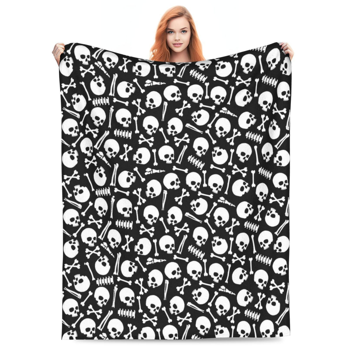 Halloween-Themed Cozy Fleece Blanket