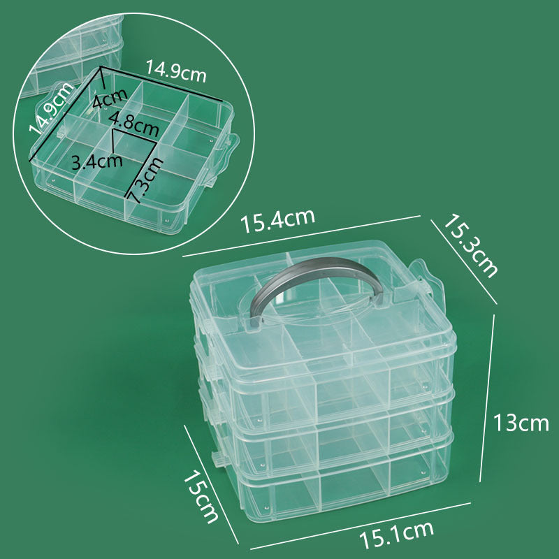 Multi-Compartment Durable Craft Storage Box Acalora