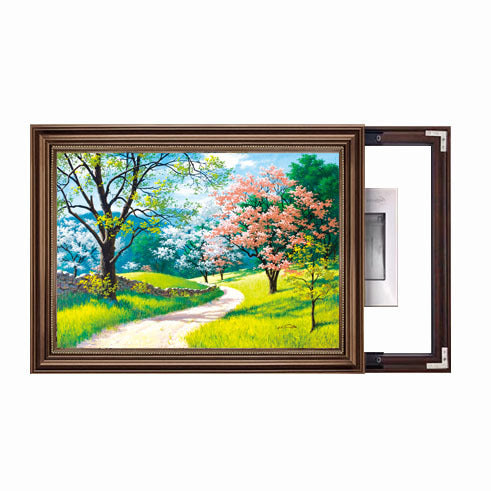 Framed Garden Scene Artwork