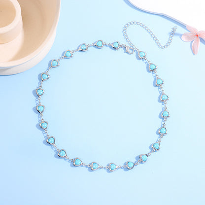 Heart-Shaped Gemstone Choker Necklace Acalora