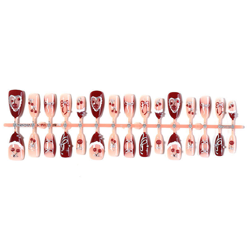 Festive Decorative Press-On Nail Set Acalora