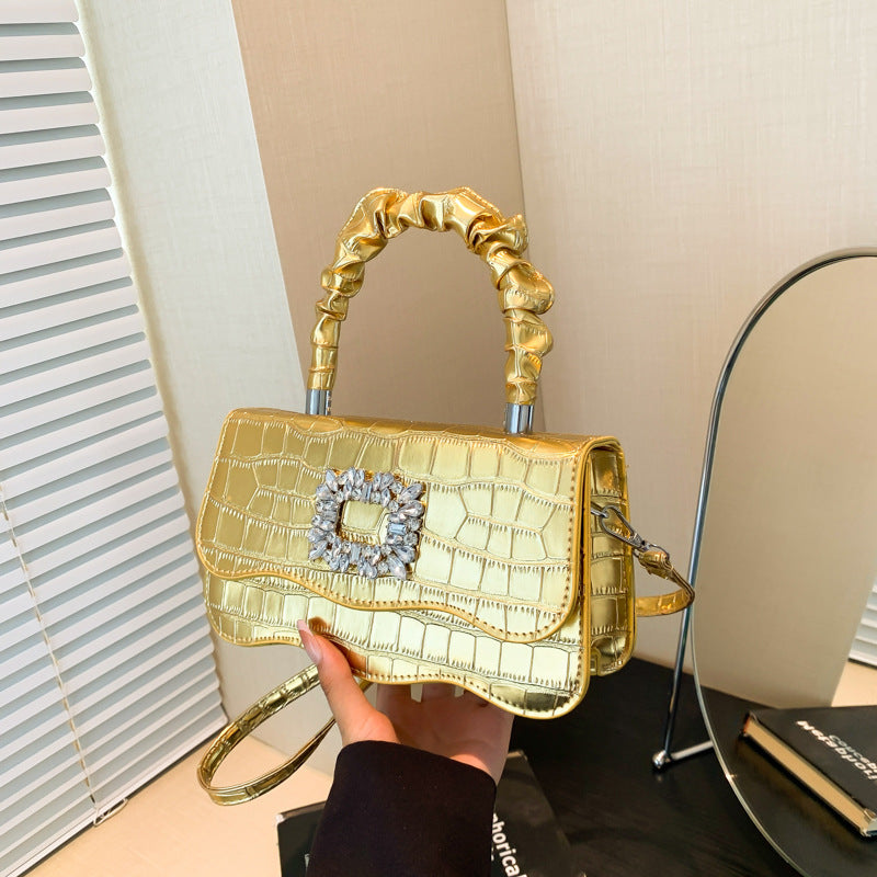 Glamorous Crocodile Texture Evening Handbag Acalora