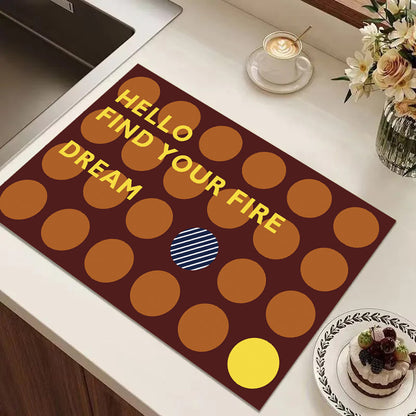 Playful Textured Kitchen Mat Acalora